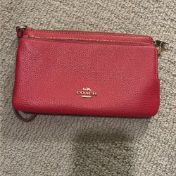 Coach pbl double zip wallet 