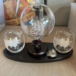 Whiskey; Tequila, Liquor Display Globe