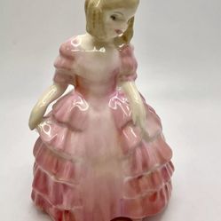 Vintage Royal Doulton Lady Girl Figurine "Rose" HN1368 Blonde In Pink Dress