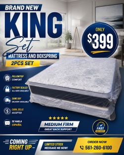 🟢NEW KING PILLOWTOP SET $399