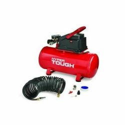 Hyper Tough 3 Gallon  Bundle Oil Free Portable Air Compressor, 100PSI, Red kit