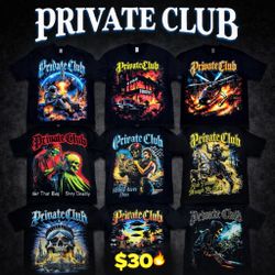 PRIVATE CLUB Graphic Tees 🔥 Streetwear Shirts $30