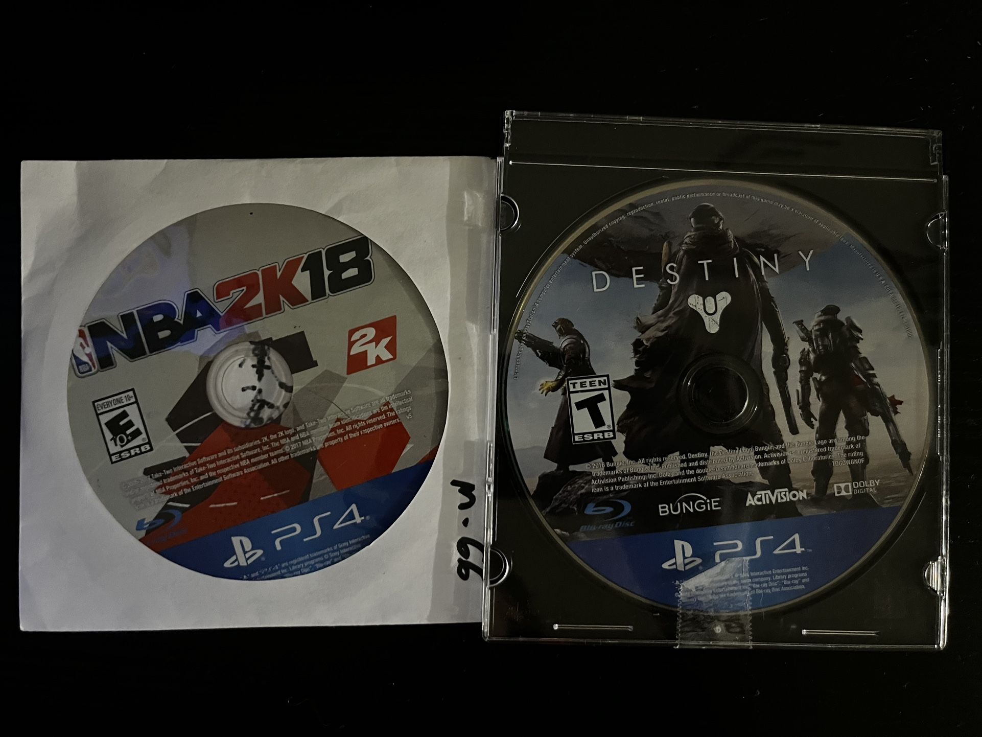 2 PS4 Games-(Disk Only)