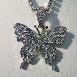 Sparkly Butterfly Necklace