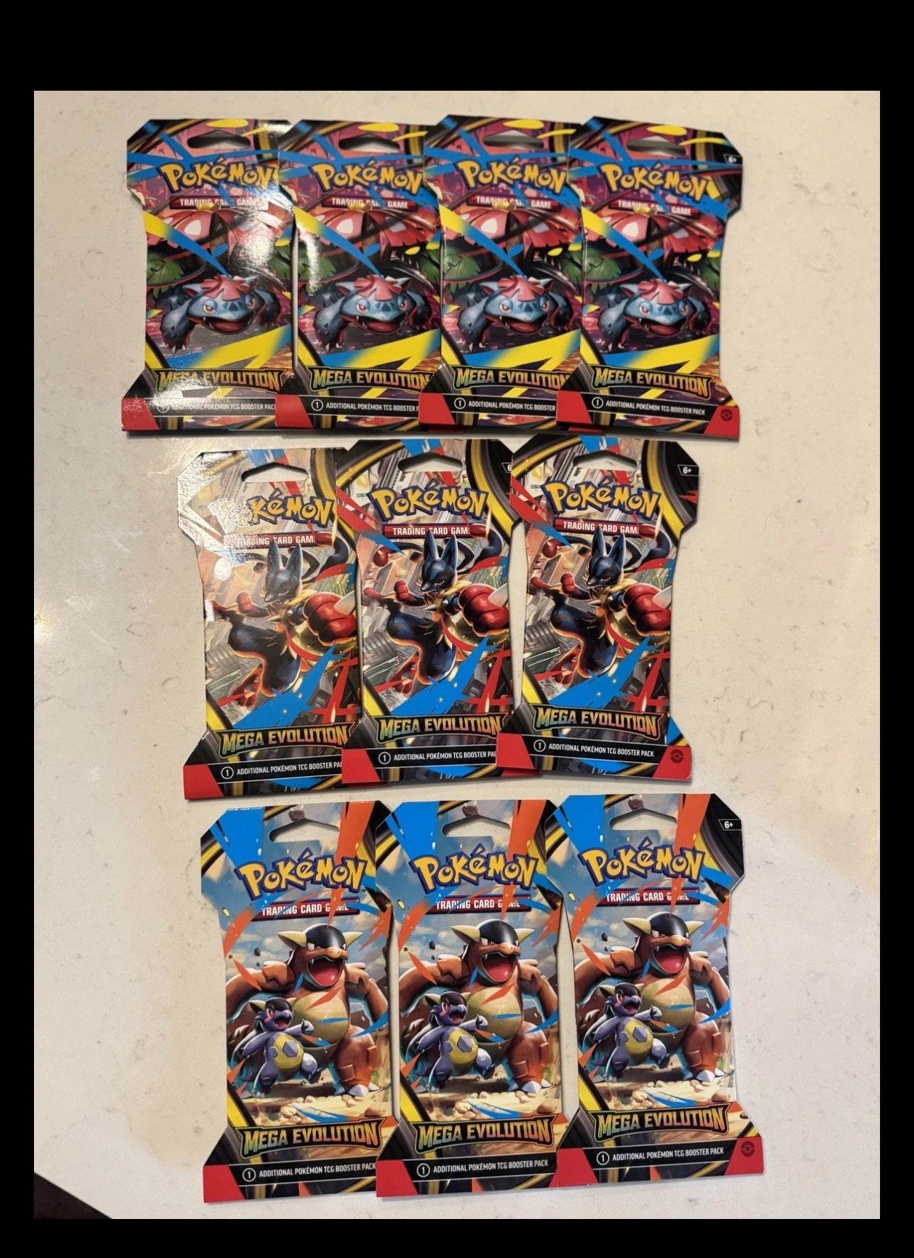Pokemon TCG Mega Evolution 2025 Sleeved Booster Pack Full Art Lot of 10 New