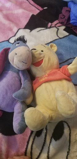 DISNEY WINNIE THE POOH AND EEYORE STUFFED TOYS