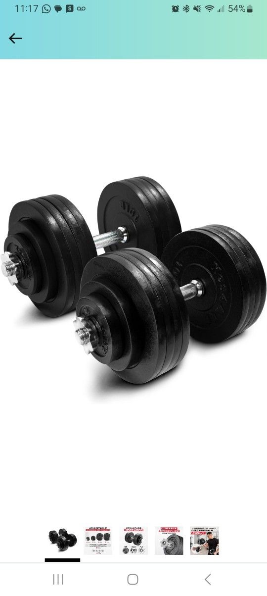 Yes4All Adjustable Dumbells 190 lbs (95 lbs Each Dumbell)