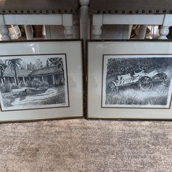 Vintage North County California Framed Art Prints – Rancho Buena Vista & De Luz Fallbrook