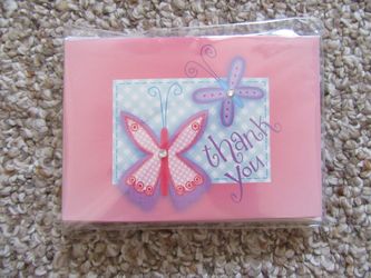 Michaels Thank You Notecards and Envelopes Sparkle & Shine *8 pcs* (SEALED)