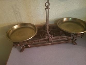 Antique cast iron scale