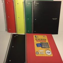 Notebooks Lot of 6 Six Mead College Ruled Approximately 360 Pages
