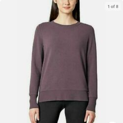 Mondetta Ladies' Lightweight Crewneck, Shadow Plum Purple Size M


