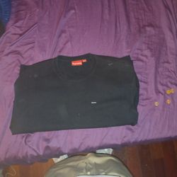 Black Supreme Small Box Logo Sweaters hit 