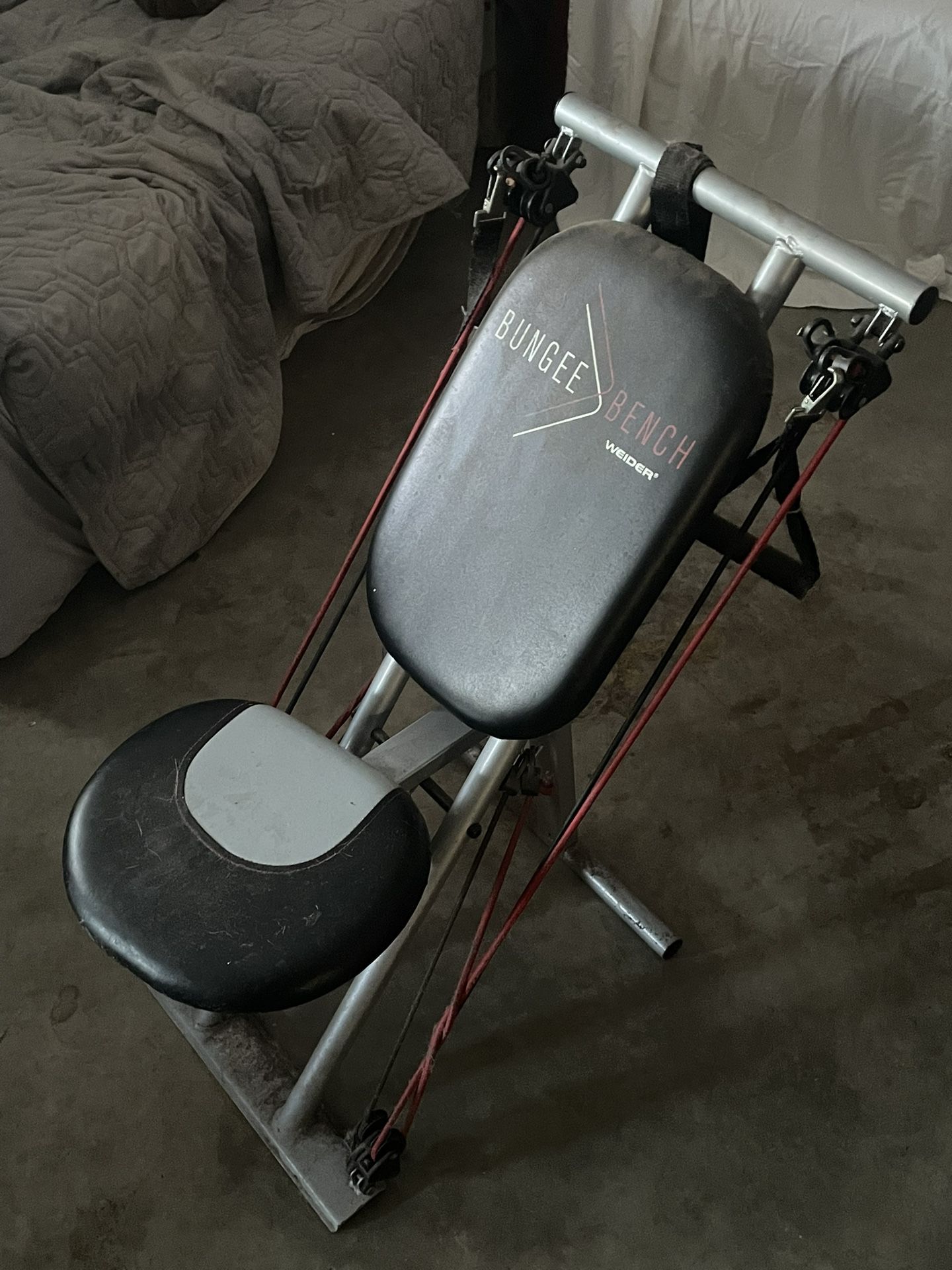 Workout bench With Bungee Chords 