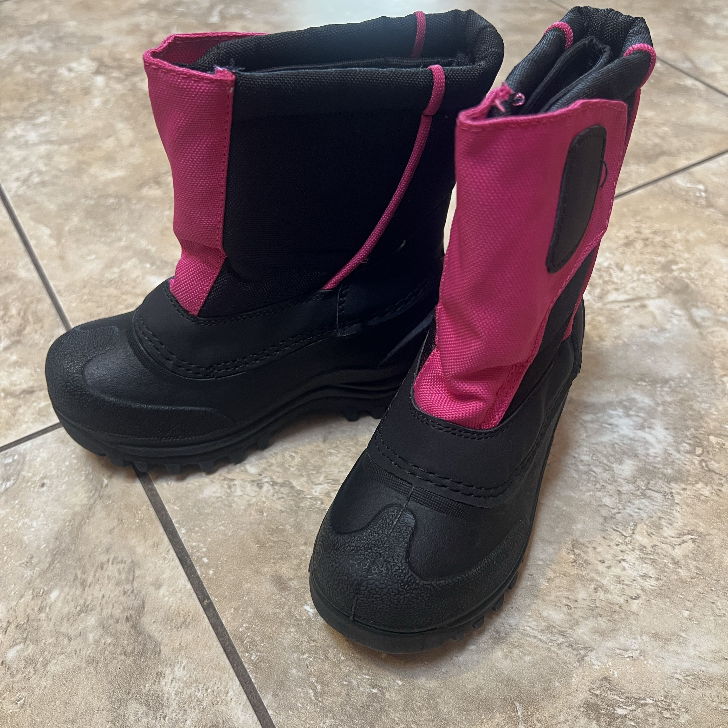 Pink and Black Winter Snow Boots $20