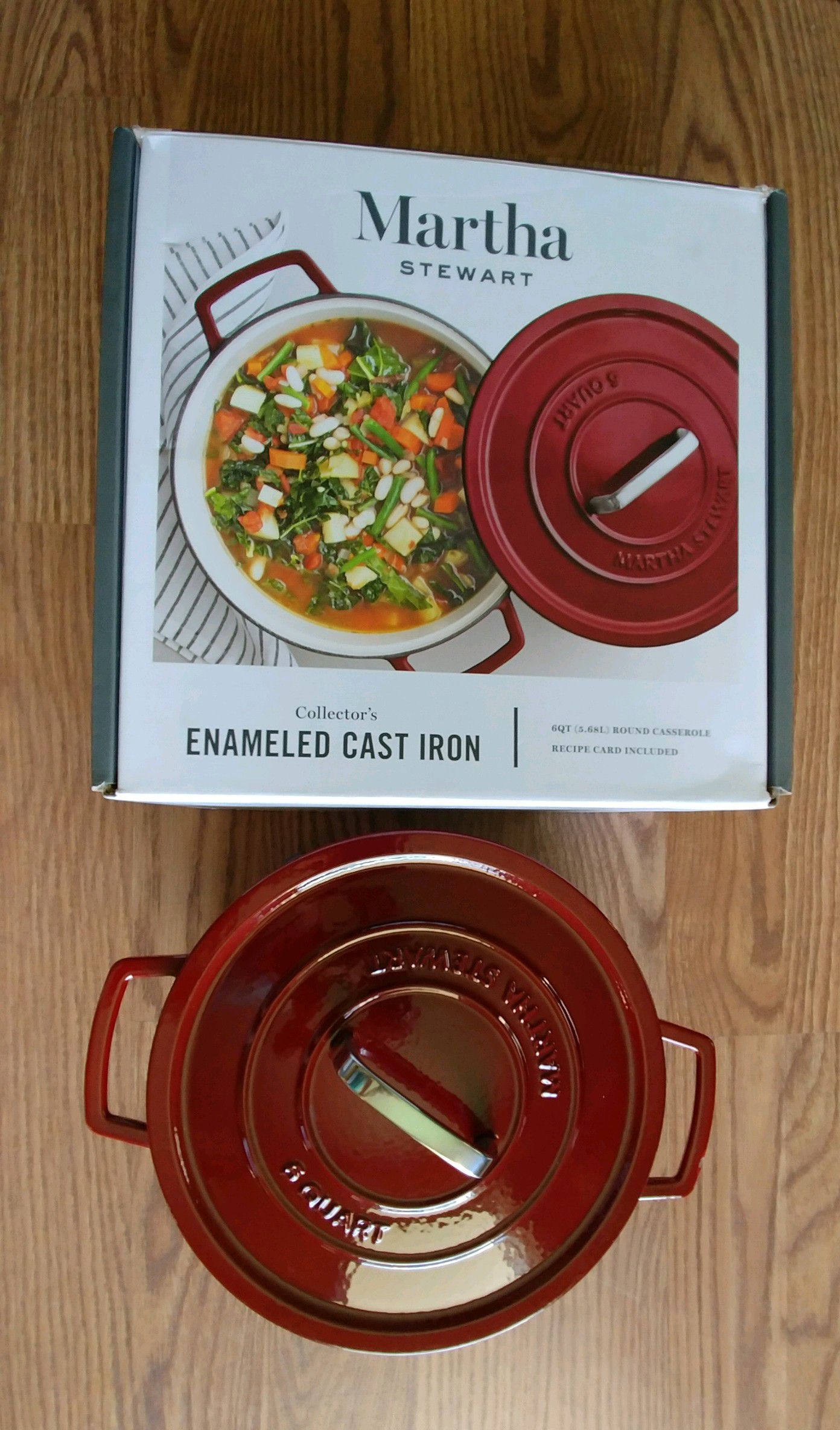 Martha Stewart Collection Speckle Enameled Cast Iron 4-Qt. Dutch Oven,  Created for Macy's - Blue for Sale in Ripon, CA - OfferUp