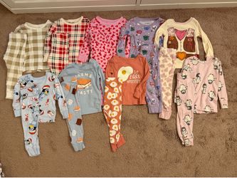 Set of 9 toddler girls Old Navy  size 18-24 months long sleeve pajamas