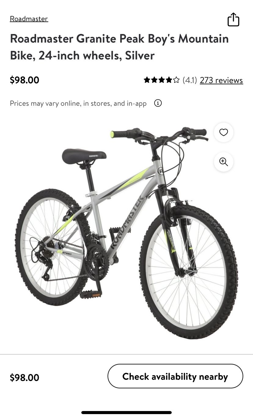 Roadmaster Bike 24 Inch