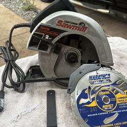 Craftsman Sawmill 7 1/4” Circular Saw Kit-315.108-Clean, New Project Blade, Wrench, 8’ Cord