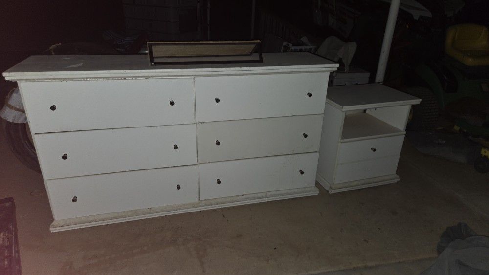 6 Drawer Dresser And Nightstand From IKEA needs TLC Good Project Pieces