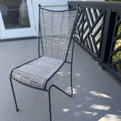 Vintage 1950s cane And Iron Chairs - Set Of 2