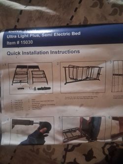 Hospital bed  for sale mattresses included.