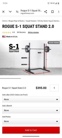 Rogue S Series Squat Stand 6' Tall