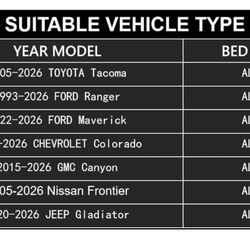 Truck Bed Rack Cross Bars 