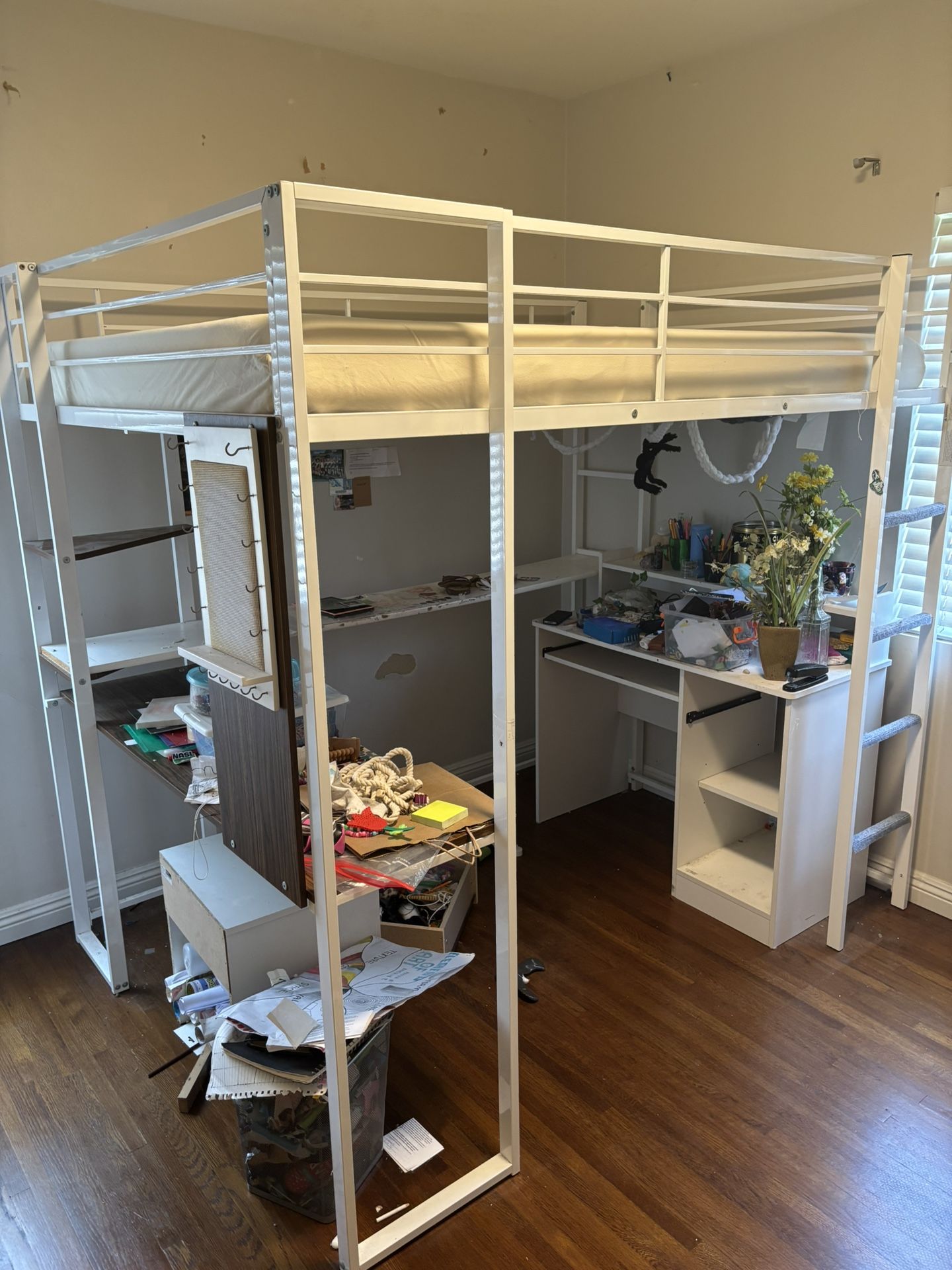 Metal Framed Loft Bed (Full Size)
