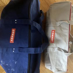 2 Small Canvas Duffel Bags