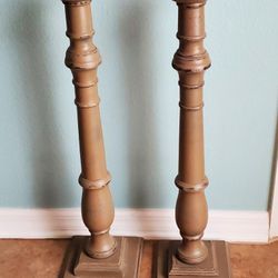 Wooden Candle Pillars! 24" Tall