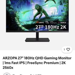 gaming monitor 27 inch 180hz