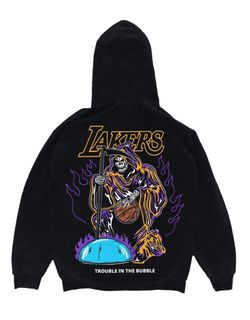 Warren Lotas x Lakers 'Trouble in the Bubble' Hoodie size Large *BRAND NEW*