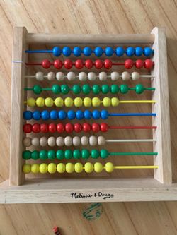 Melissa & Doug Abacus - Classic Wooden Educational Counting Toy With 100 Beads