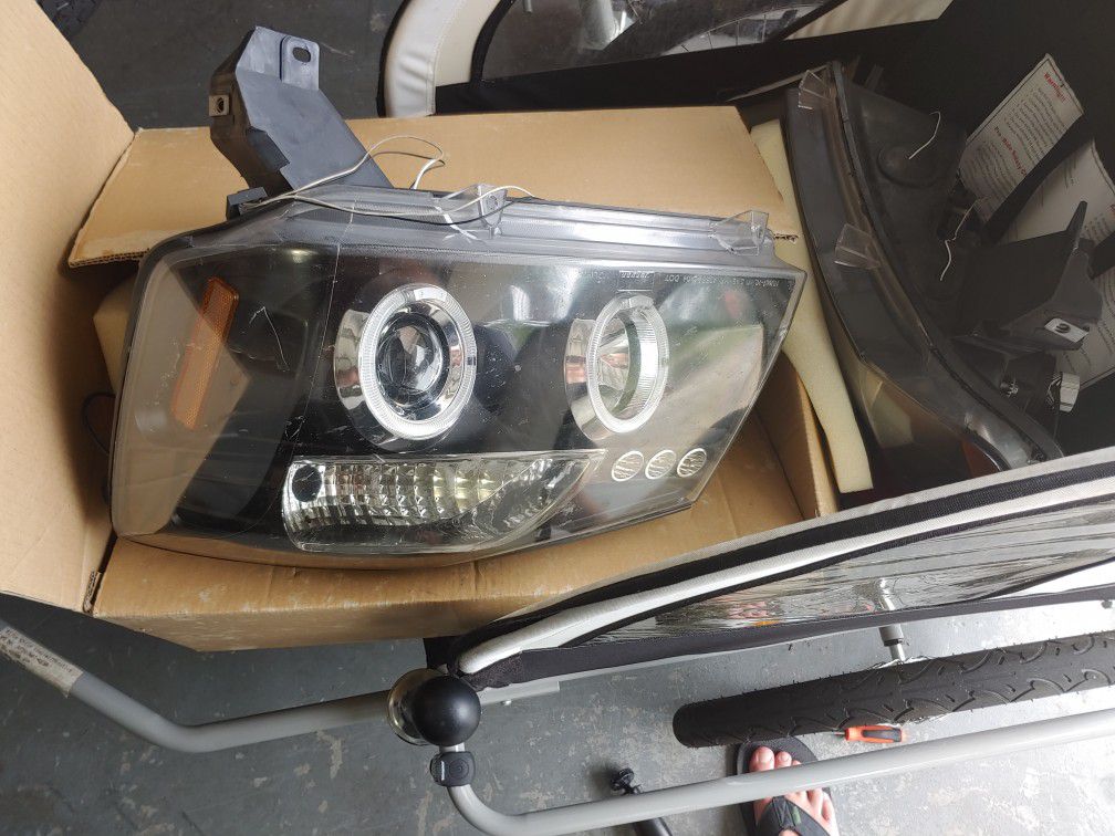 Nissan titan headlights led angle eyes