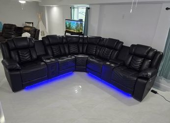 Power recliner sectional sofa