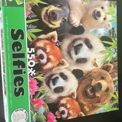 Animal Selfies 500 piece jigsaw puzzle Ceaco 24in By 18in