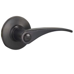 Black Matte Privacy Door Lever Handle