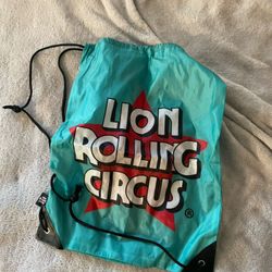 Lion Rolling Circus Drawstring Bag
