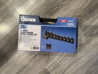 QUINN 10PC 1" DRIVE TRUCK SERVICE IMPACT SOCKET SET