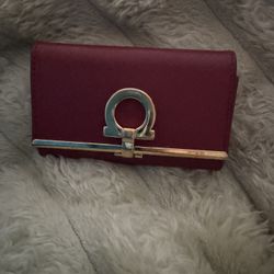 Salvatore Ferragamo Gancio Red Leather Key Case
