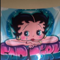 Betty Boop Sad Girl Tapestry 