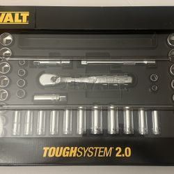 Brand New Dewalt 3/8 in. Drive Socket Set with Toughsystem Tray (37-Piece)