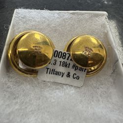 Tiffany & Co Tuxedo Buttons Men's Cufflinks 18kt Yellow Gold