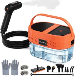 Steam Cleaner for Home & Car, 2500W Pressurized Handheld Steam Cleaner with 1800ML Tank, 10-15s Fast Heat-Up, 248°F Powerful Steam, 4 Bar Deep Cleanin