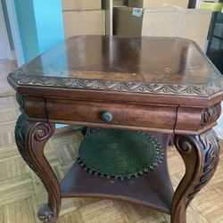wood side table