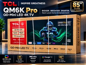 TCL 85" QM6 QD-Mini LED 4K Google TV