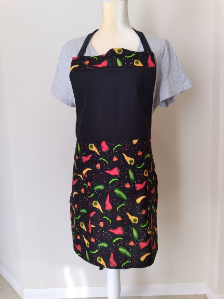 Handmade Colorful Chili Pepper Apron