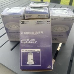 Commercial Electric Dimmable 3” Recessed Lighting Kit White New In Box