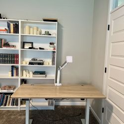 Adjustable Standing Or Sitting Electric Table With Computer Mount